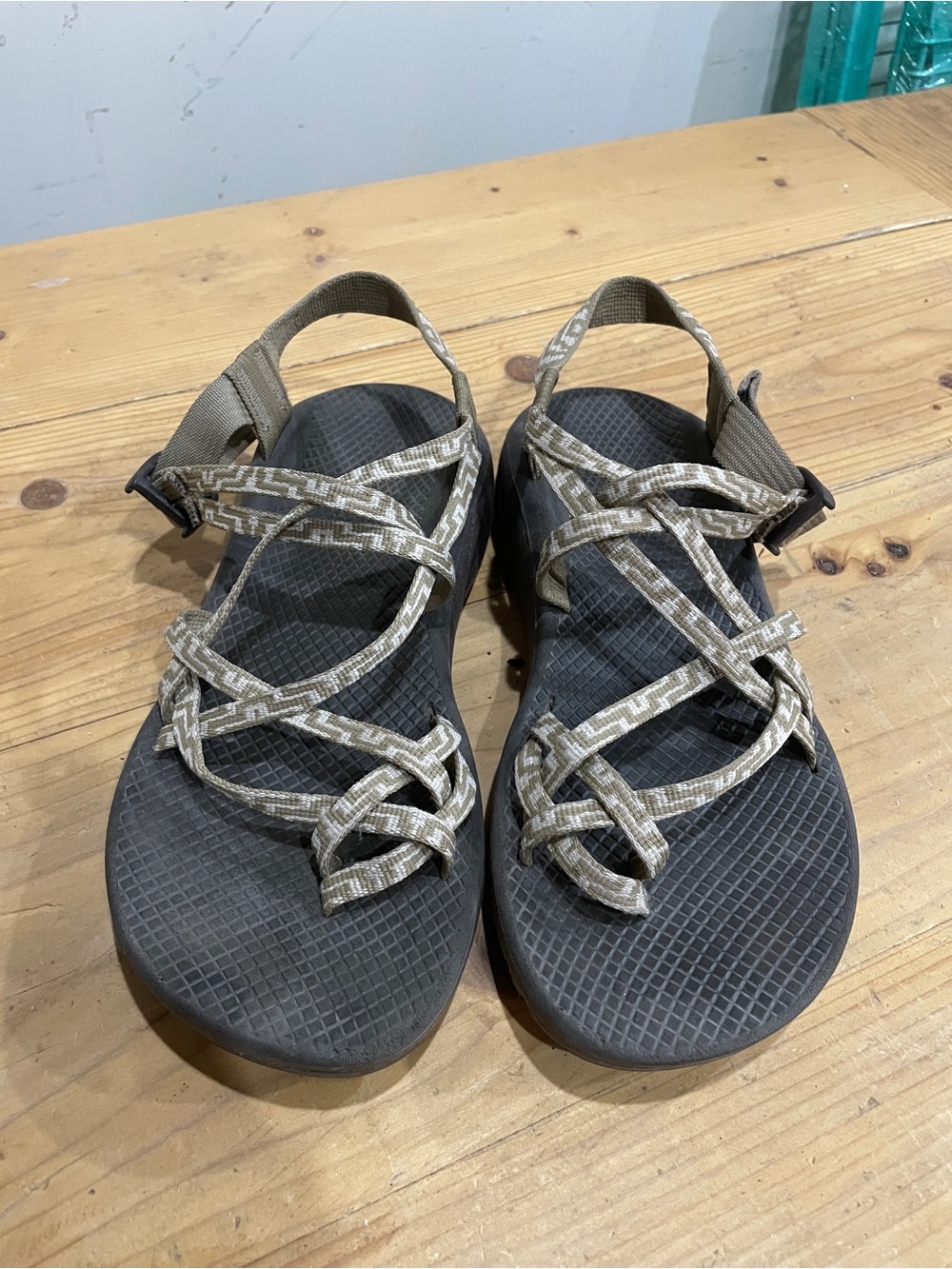 Chaco Women's Strappy Sandals in Beige and Black